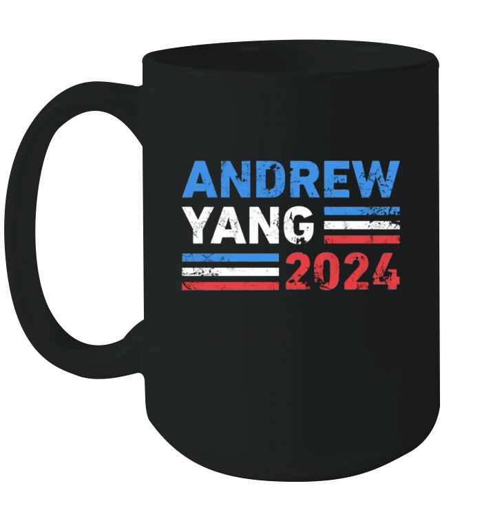 Vintage Andrew Yang 2024 Distressed Retro Yang 2024 Ceramic Mug