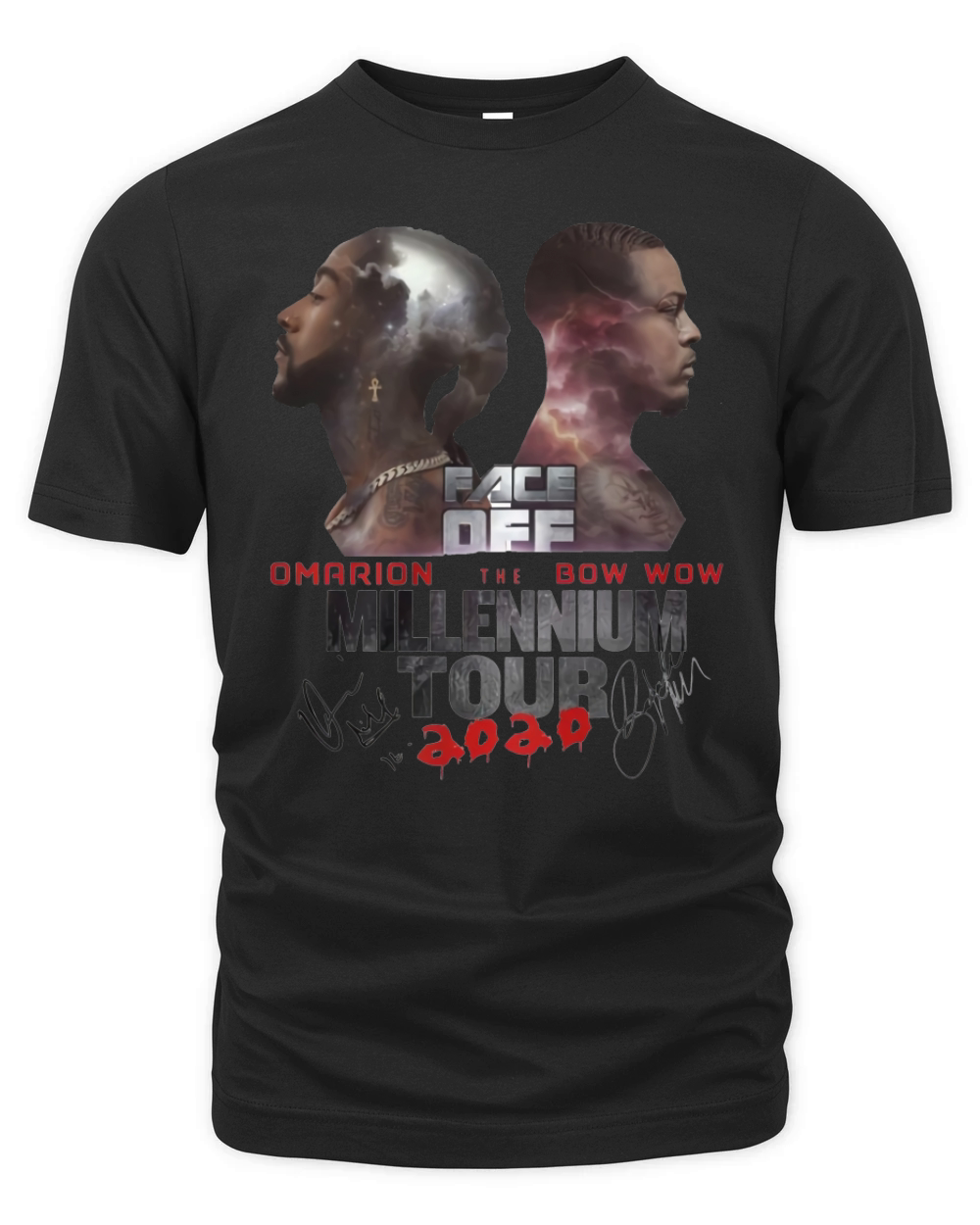 Face Dee Omarion Bow Wow The Millennium Tour Signatures shirt Organic Unisex T-shirt
