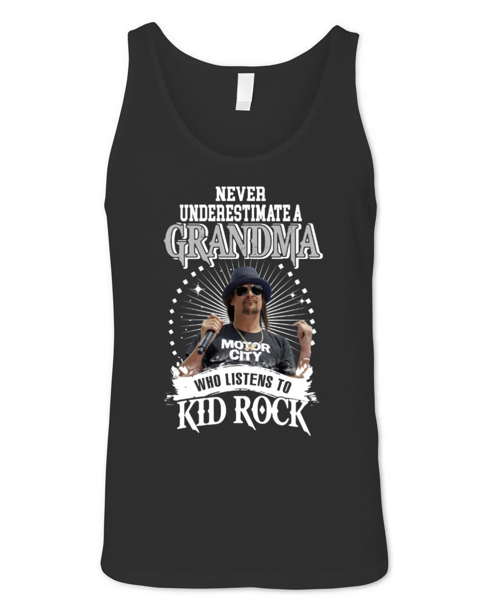 Grandma Who Listens To Kid Rock Unisex Jersey Tank