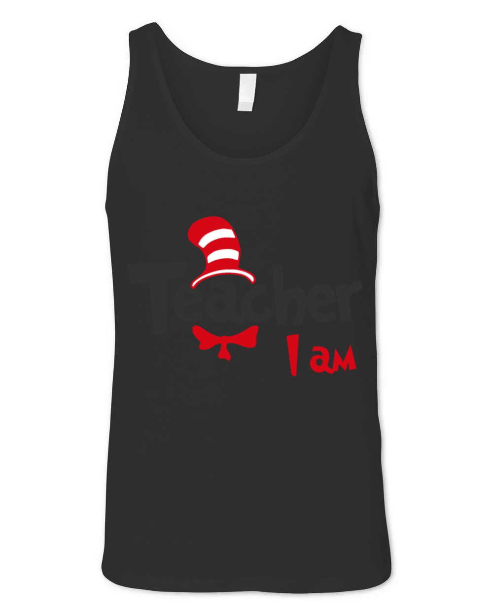Teacher I am, Dr. Seuss, Read Across America Unisex Jersey Tank
