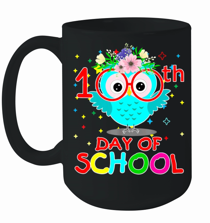 100 Days Of School Cute Owl Happy 100th Day Ceramic Mug