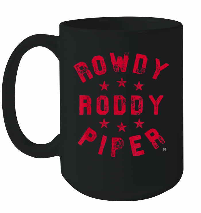 Rowdy Roddy Piper Distressed Fight Ceramic Mug