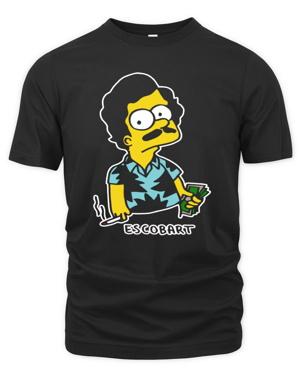 Escobart Pablo Escobar Simpson Inspired Joke Organic Unisex T-shirt