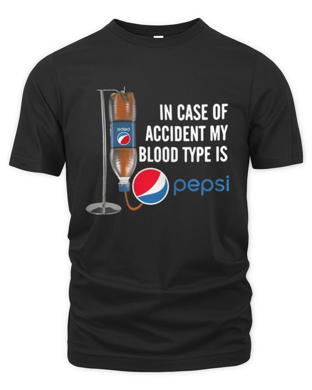 In case of accident my blood type is Pepsi Organic Unisex T-shirt