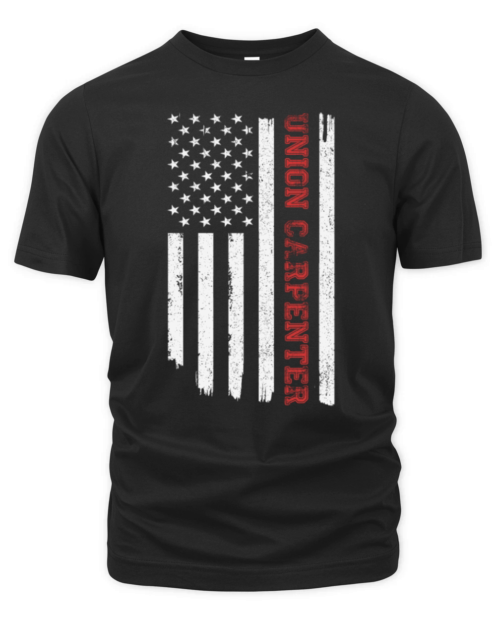 Vintage American USA Flag Union Carpenter Humor Organic Unisex T-shirt