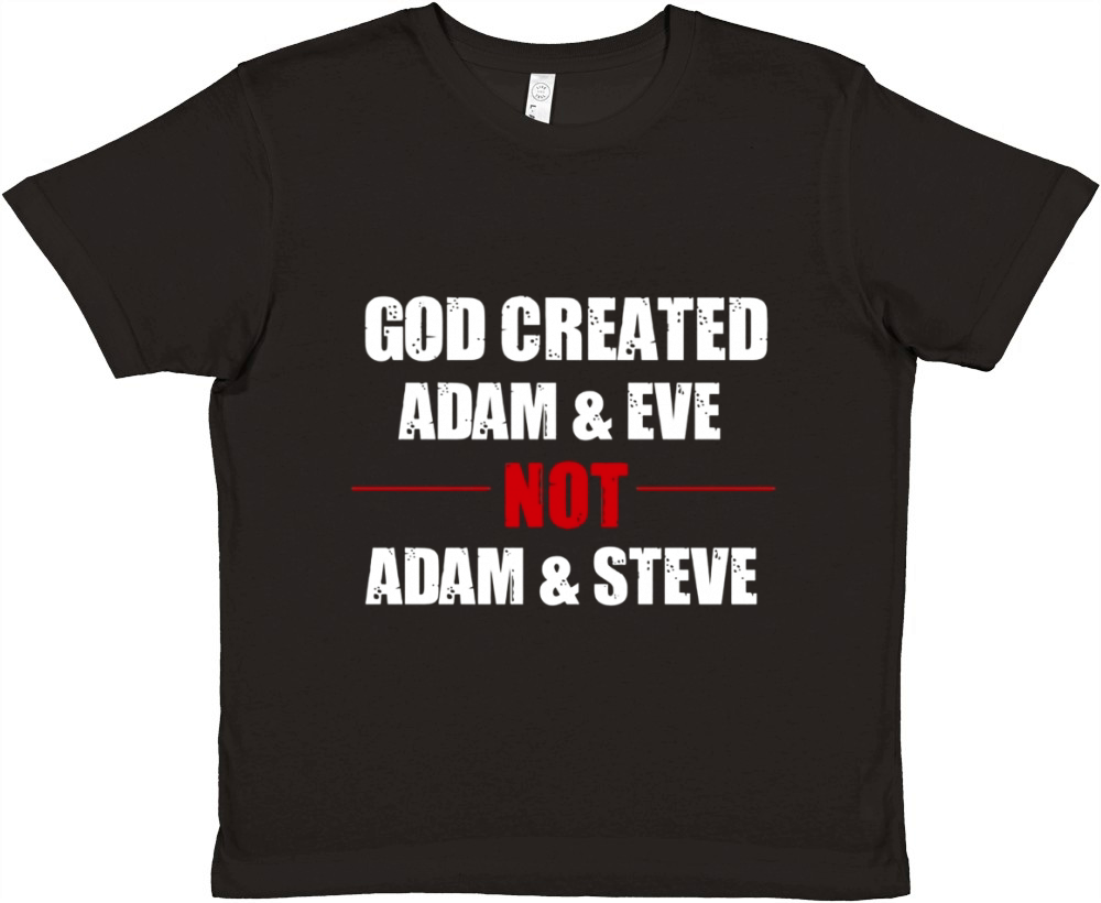 god created adam and eve not adam steve christian t shirt Premium Kids Crewneck T-shirt