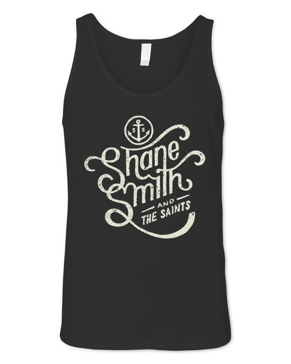 Shane Smith And The Saints Black Cream Crew Unisex Jersey Tank