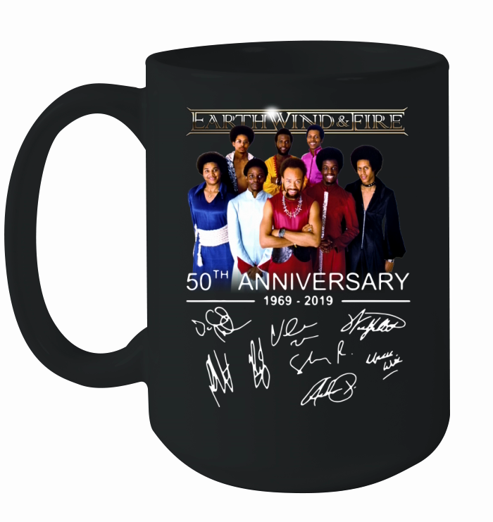 Earth Wind & Fire 50th anniversary 1969 2019 signatures shirt Ceramic Mug