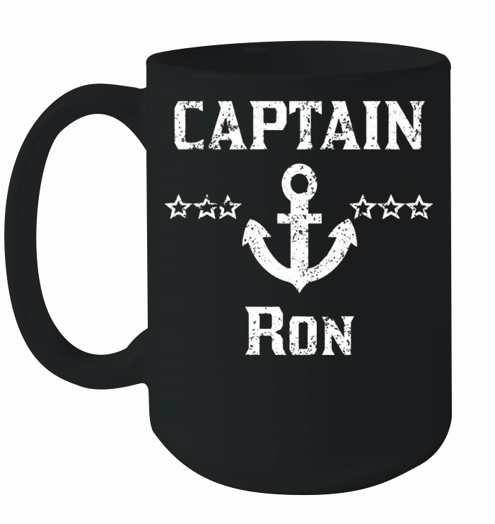 Vintage Captain Ron Shirt for Family Cruise or Lake Boating Ceramic Mug