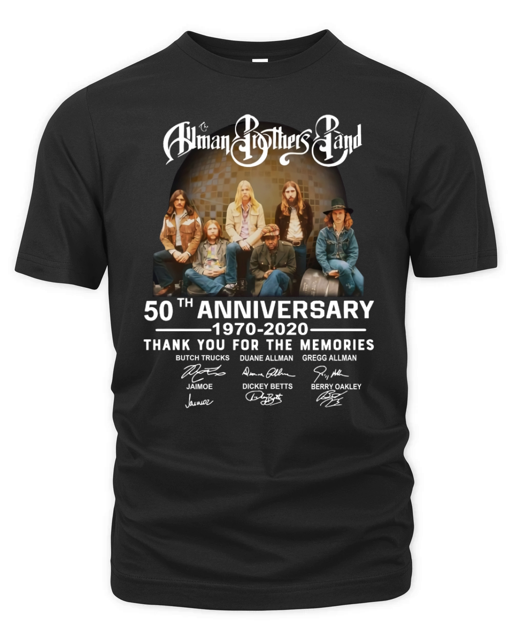 Allman Brothers Band 50th Anniversary Thank You For The Memories Signature Organic Unisex T-shirt