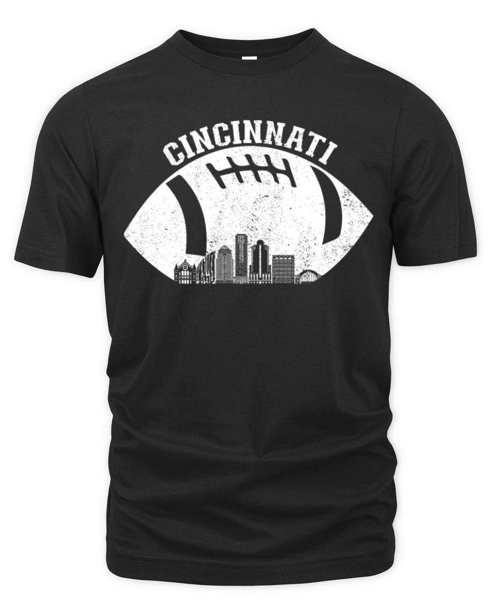 Cincinnati Skyline Football Fan Vintage Cincinnati Organic Unisex T-shirt
