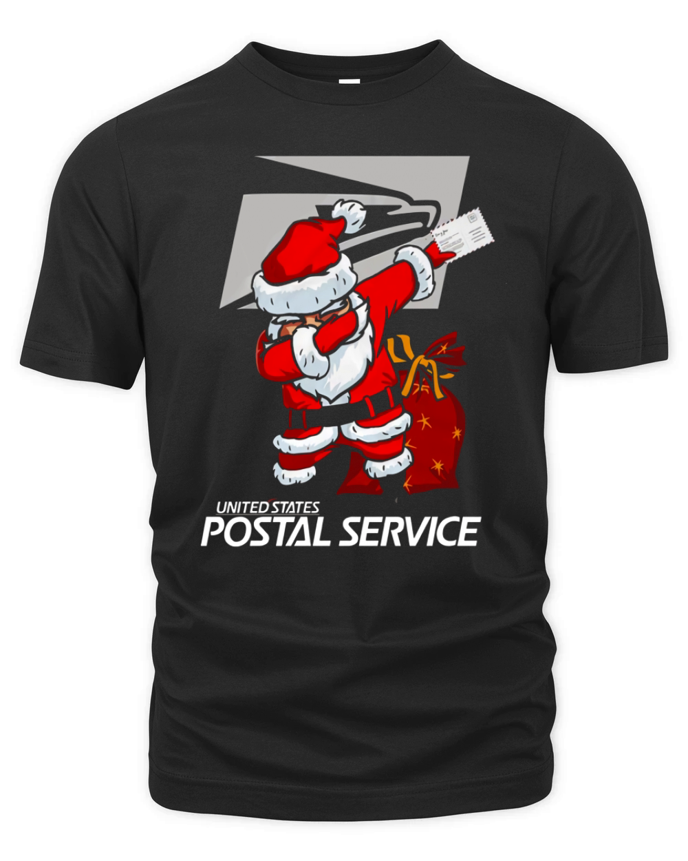 Merry Christmas Santa Claus Dabbing Christmas United States Postal Service Organic Unisex T-shirt