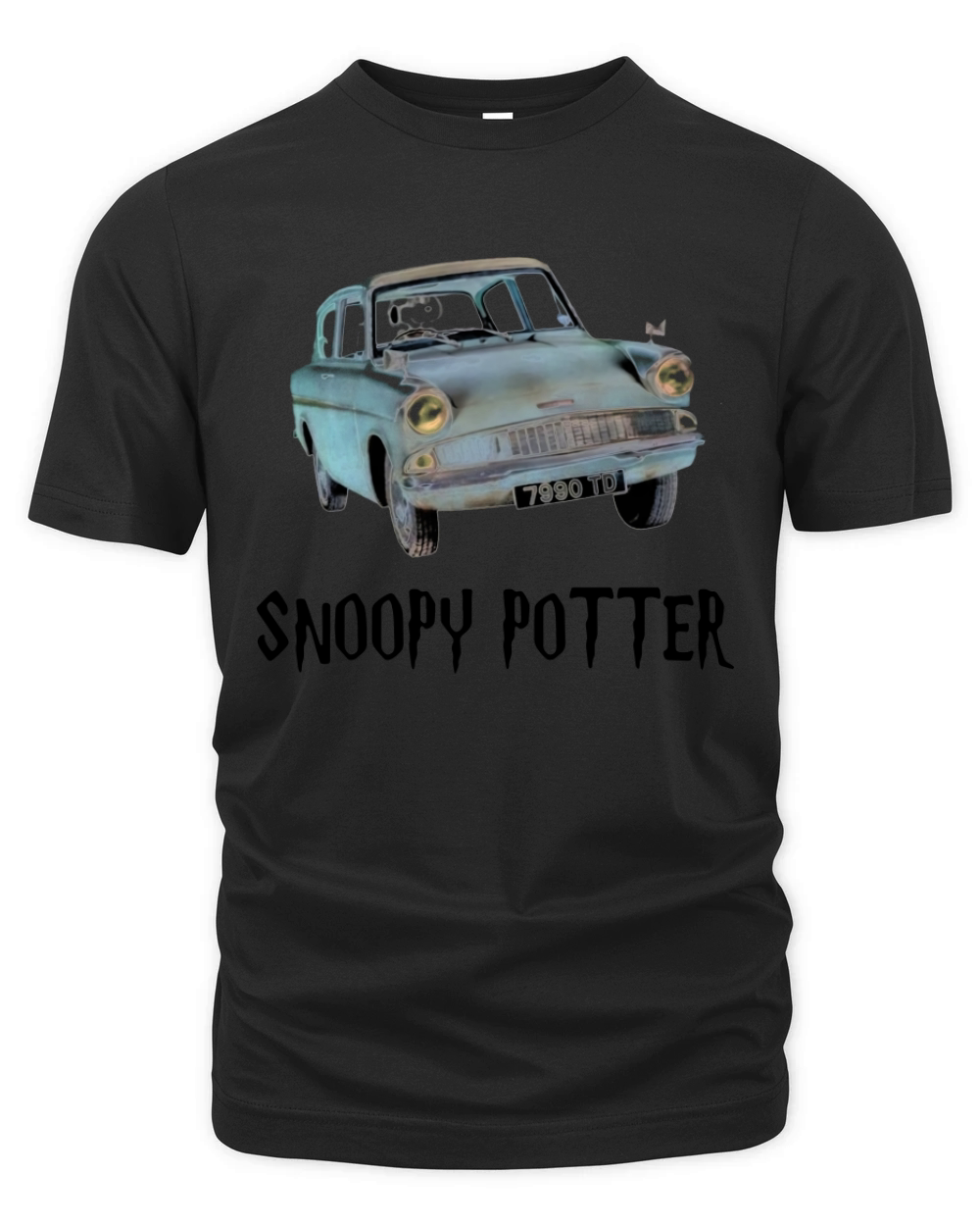 Snoopy driving Harry Potter t-shirt Organic Unisex T-shirt