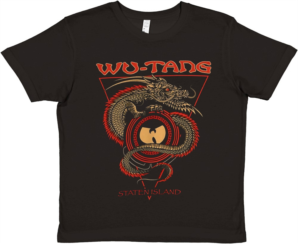 Wu Tang Clan Staten Island Dragon Premium Kids Crewneck T-shirt