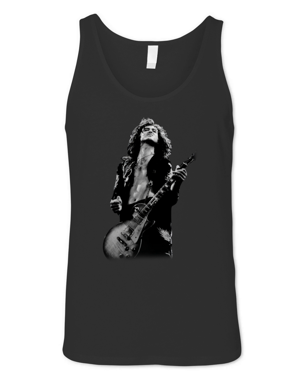 Jimmy Page play guitar shirt Unisex Jersey Tank
