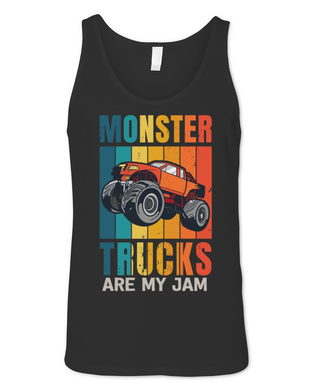 Monster Trucks Are My Jam Vintage Retro Unisex Jersey Tank