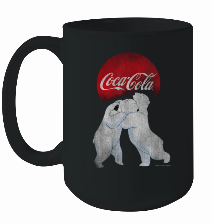 Original Coca-Cola Vintage Christmas Polar Bear Hug Graphic shirt Ceramic Mug