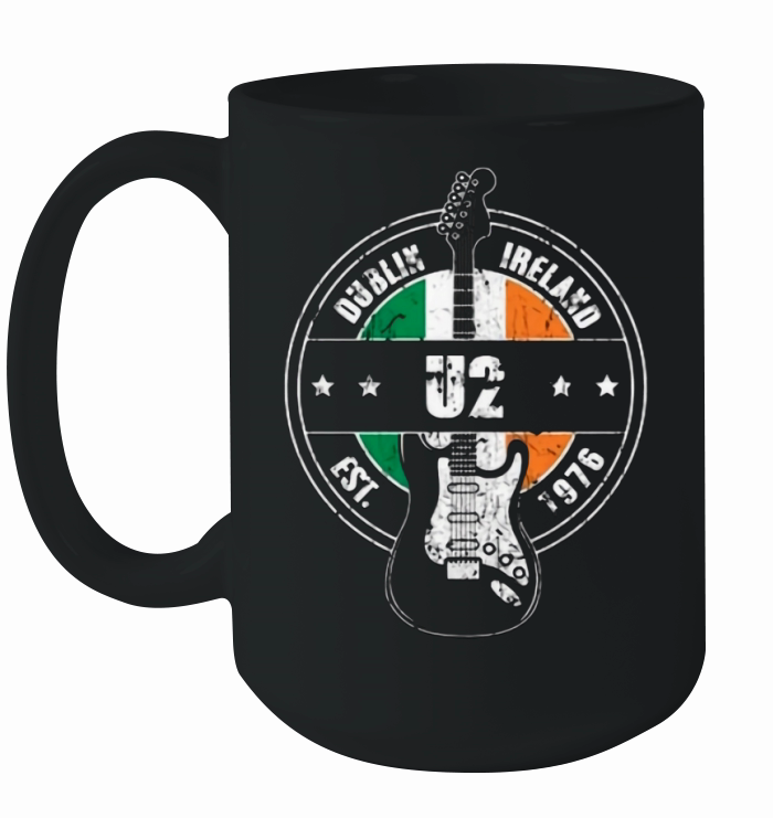 U2 Dublin Ireland Est 1976 guitarist Ceramic Mug
