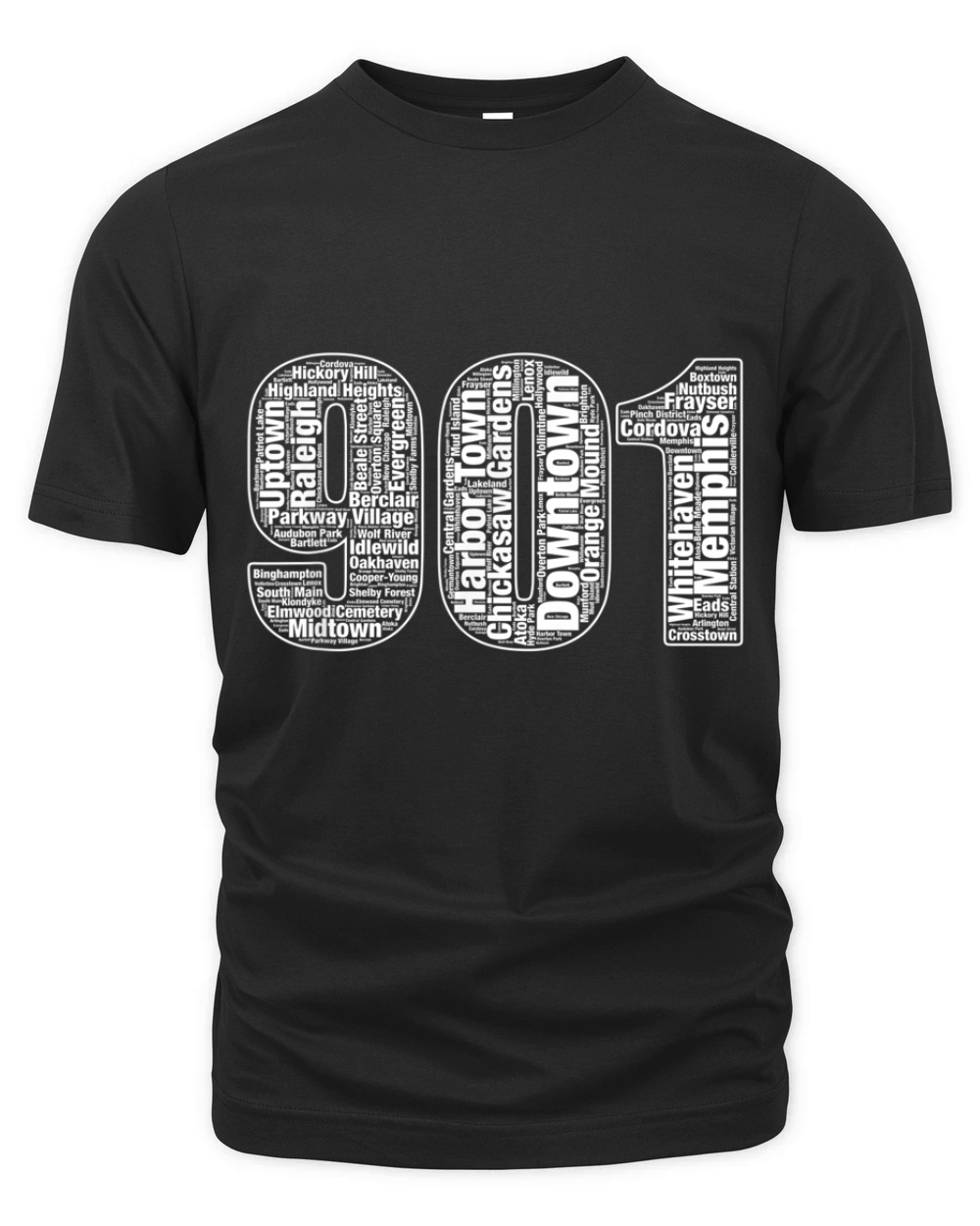 901 Memphis Typography Word Art T-shirt Organic Unisex T-shirt