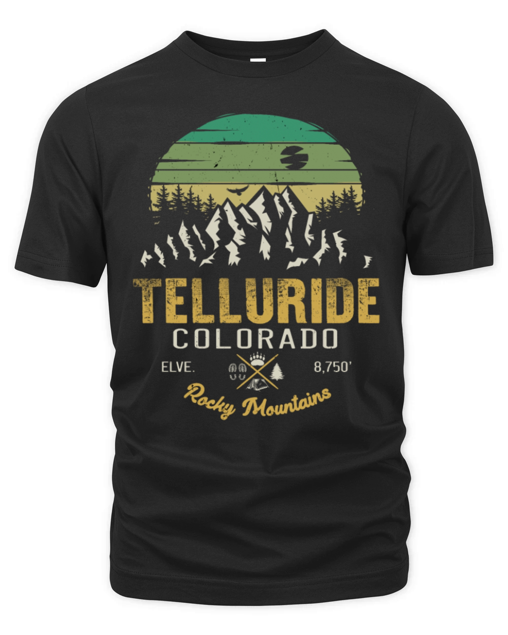 Telluride Colorado vintage retro Organic Unisex T-shirt