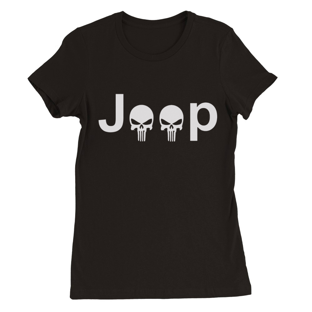 Jeep Punisher Logo Parody Premium Womens Crewneck T-shirt