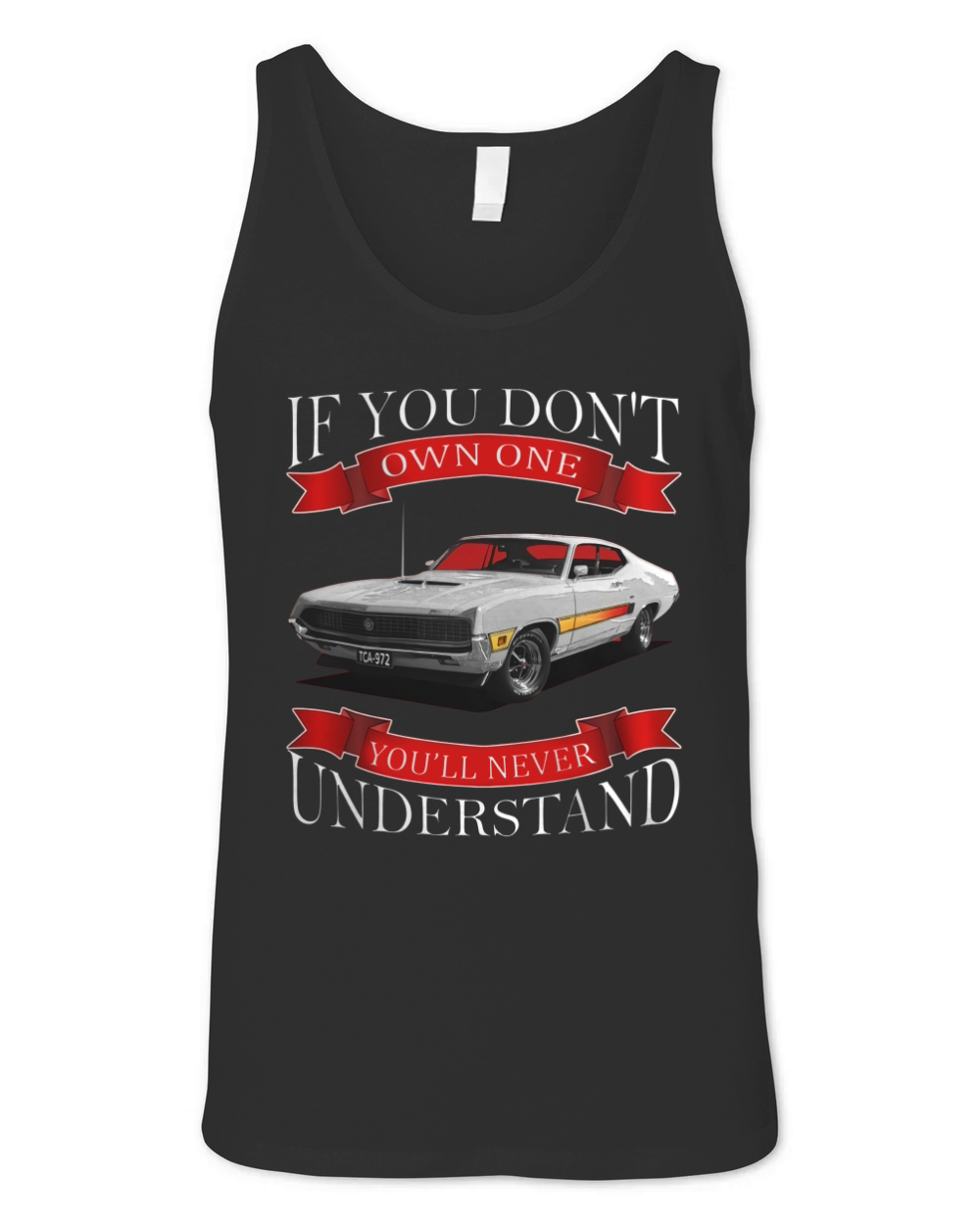1970 Ford Torino GT Back Side Unisex Jersey Tank