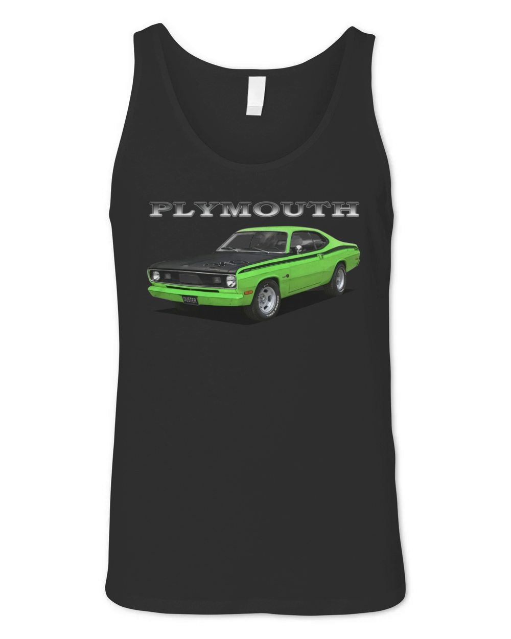 1972 Plymouth Duster Green Unisex Jersey Tank