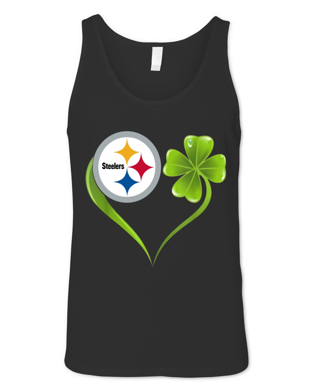 Patrick Day Shamrock Heart Football Team Pittsburgh-Steeler shirt Unisex Jersey Tank