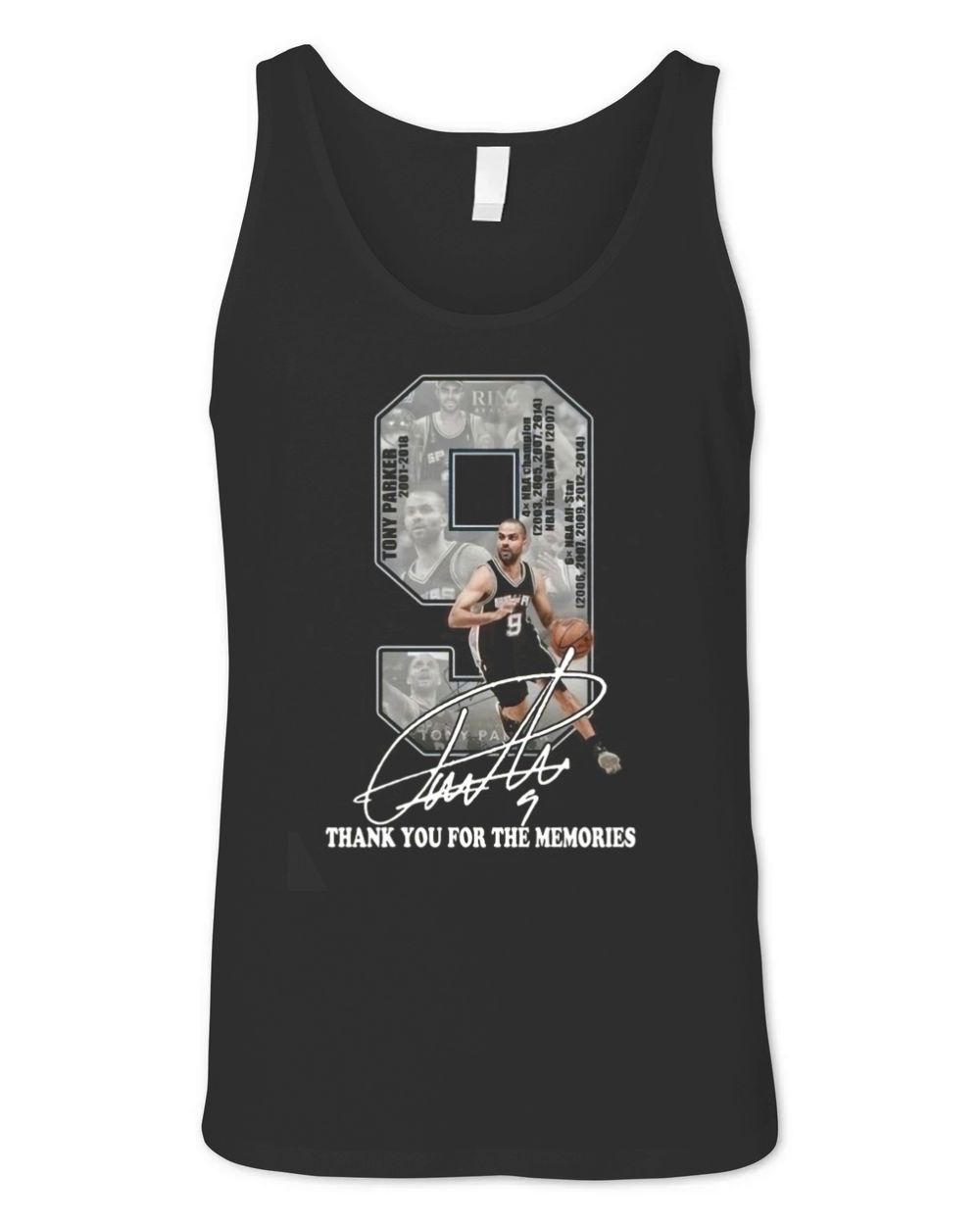 Tony Parker 2001 2018 thank you for the memories Unisex Jersey Tank