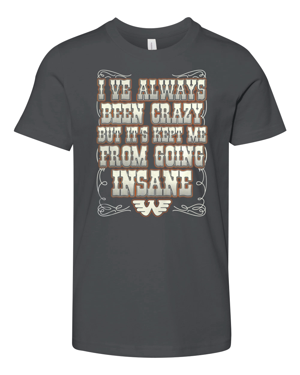 Waylon Jennings - I've always been crazy Youth Unisex Jersey Tee