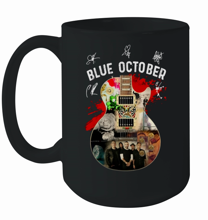 Blue October guitar signatures shirt Ceramic Mug