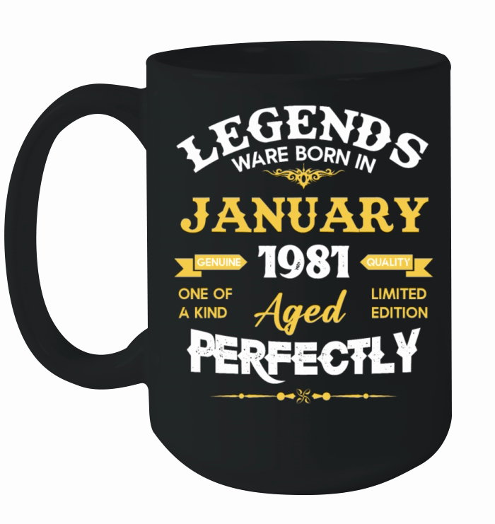 January 1981 Vintage Birthday Present Ceramic Mug