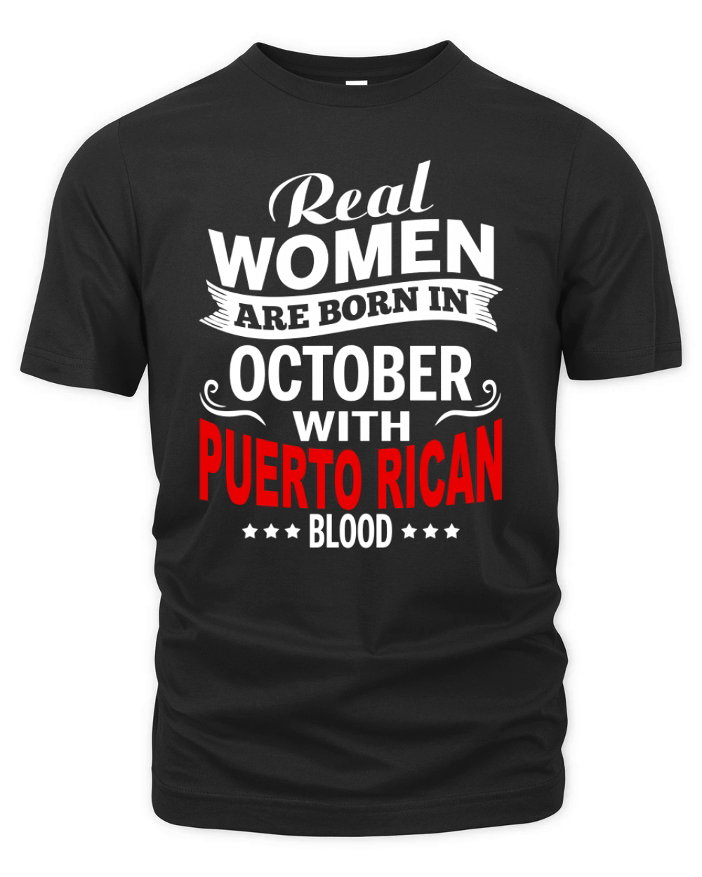 Born In October With Puerto Rican Blood Organic Unisex T-shirt