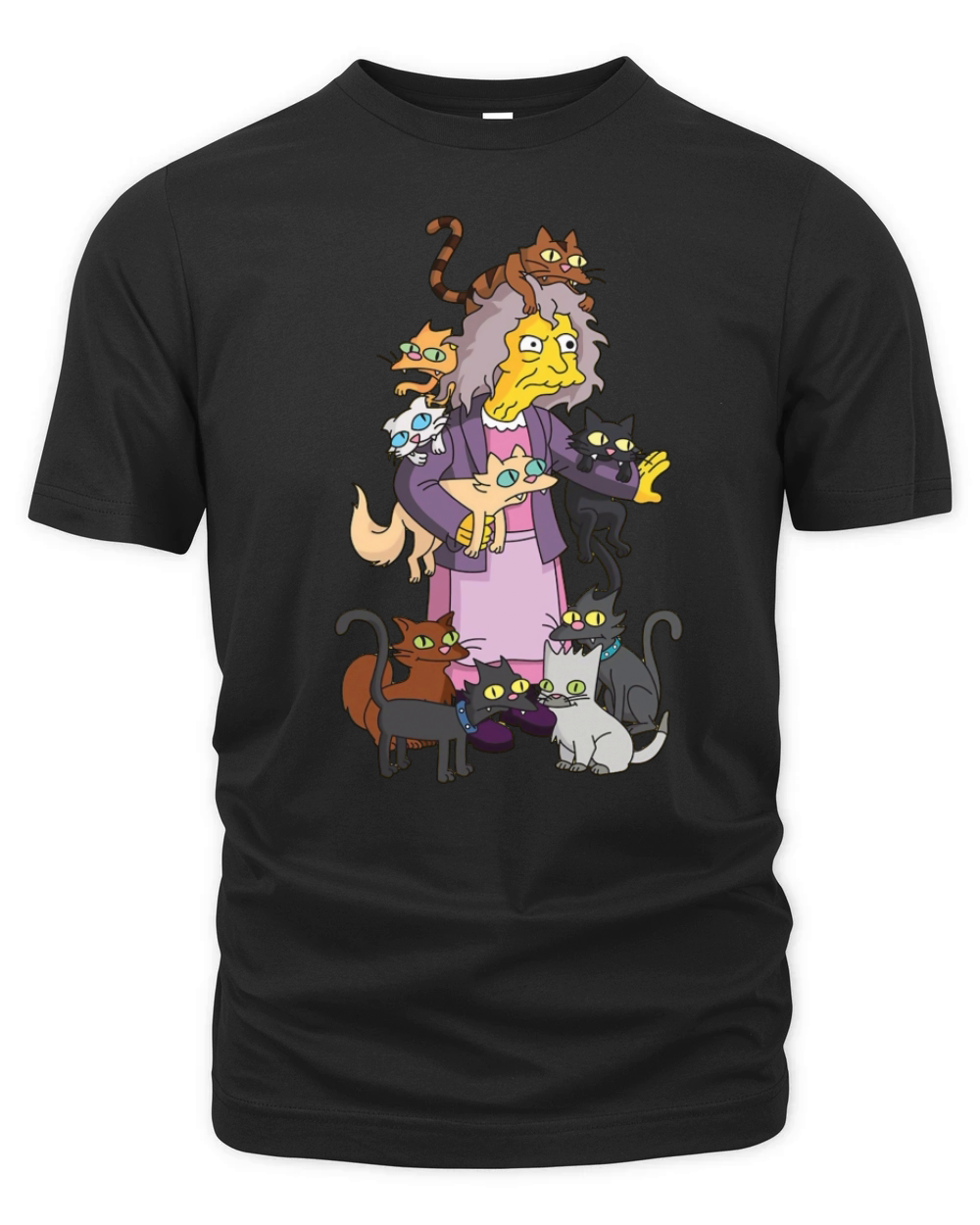 The Simpsons Crazy Cat Lady shirt, hoodie, sweater, longsleeve t-shirt Organic Unisex T-shirt