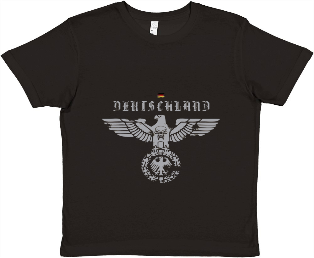 Deutschland German Shirt, Eagle with Skull, Vintage Premium Kids Crewneck T-shirt