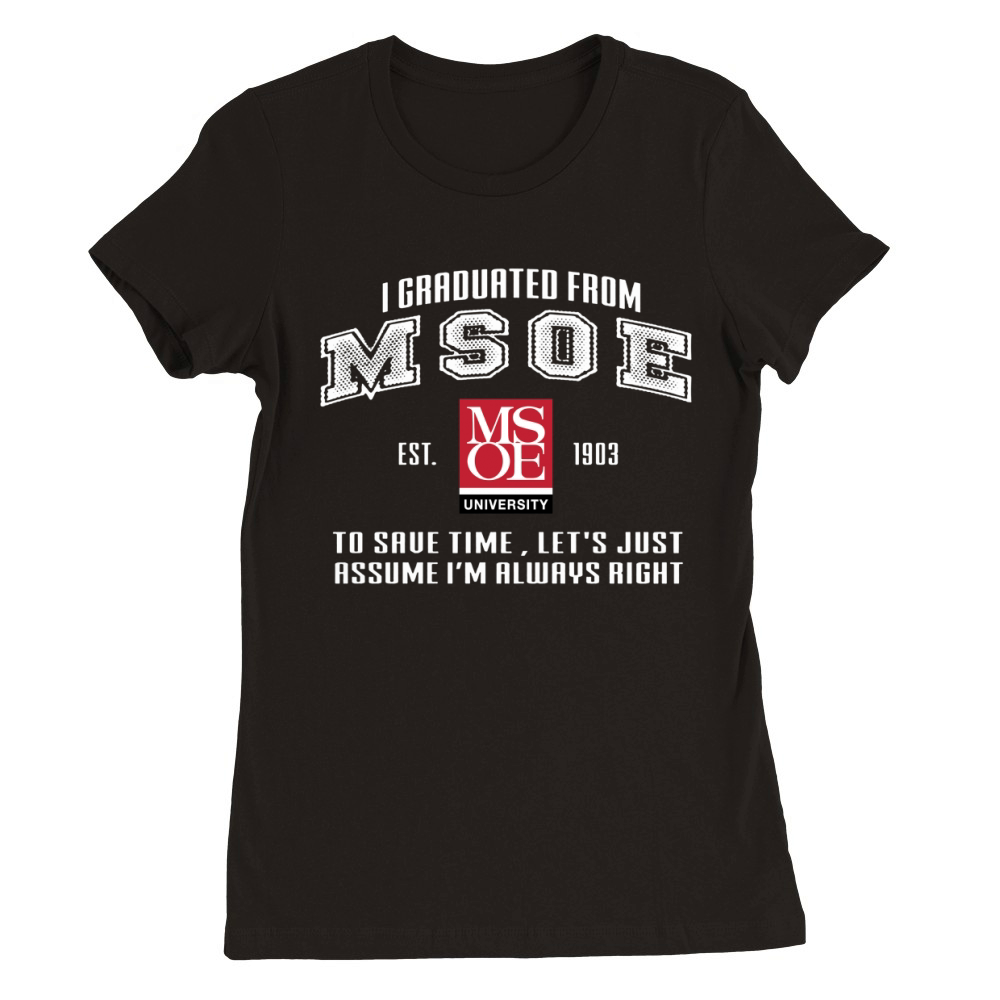 Milwaukee School of Engineering Premium Womens Crewneck T-shirt