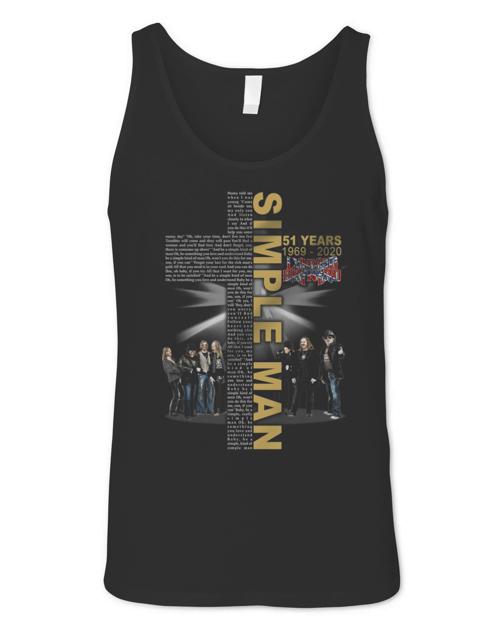 Simple Man lyric Cross 51 years 1969 2020 Lynyrd Skynyrd Unisex Jersey Tank