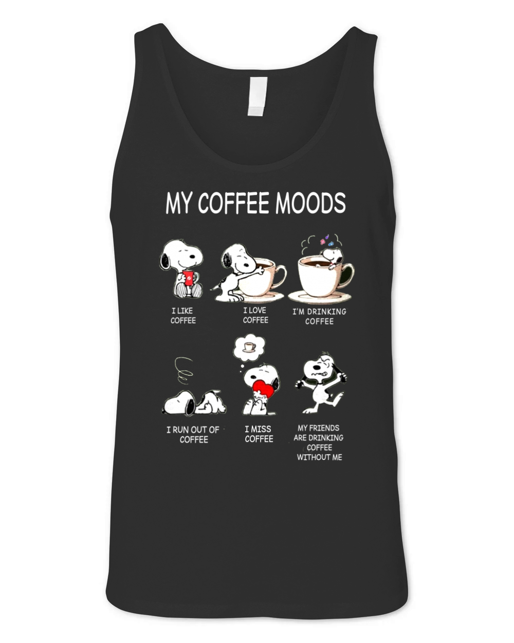 Snoopy Kaffee Unisex Jersey Tank