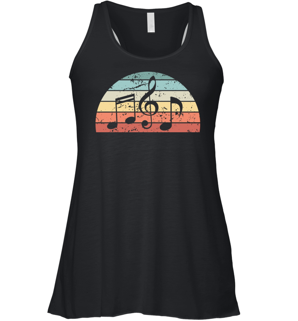 Retro Music Sunset Vintage musician Sunrise Women's Flowy Tank Top
