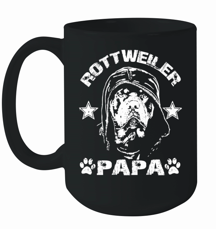 Rottweiler Papa   Basic Design Print Ceramic Mug
