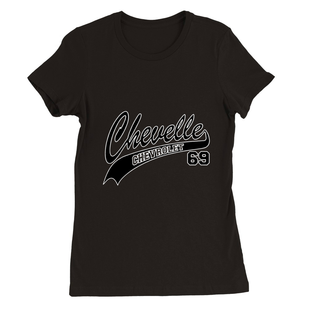 69 Chevelle - White Outline Premium Womens Crewneck T-shirt