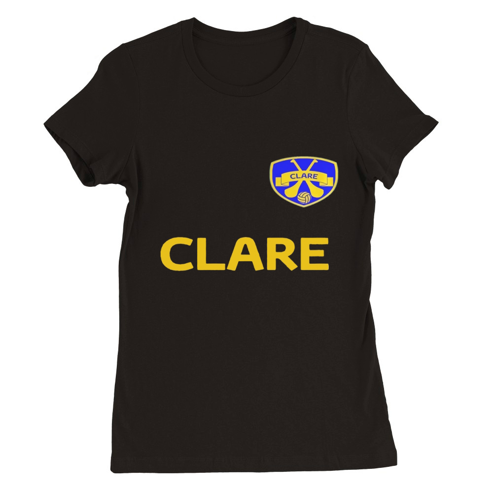 Ireland - County Clare Football and Hurling T-Shirt Premium Womens Crewneck T-shirt