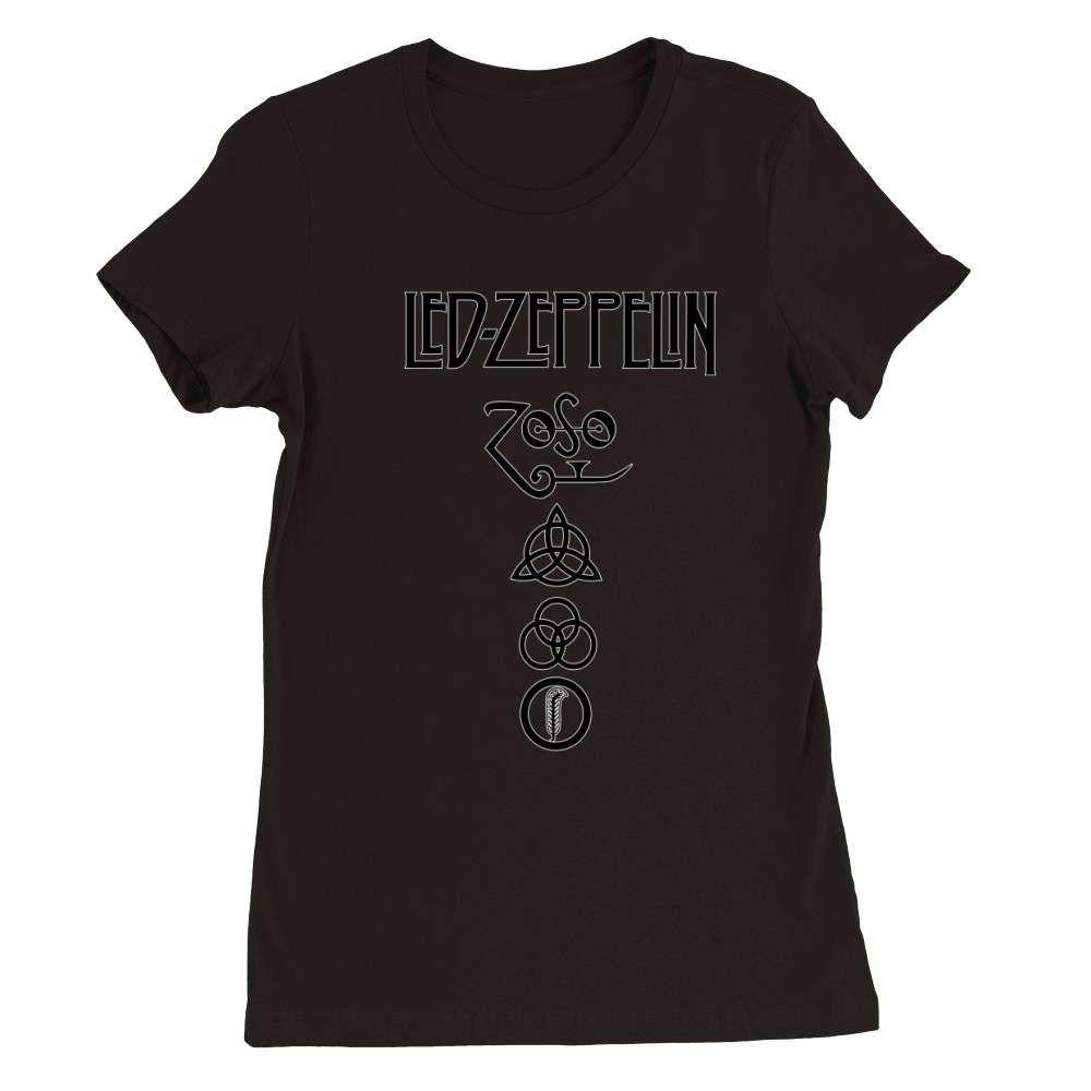 Led Zeppelin Symbol Premium Womens Crewneck T-shirt