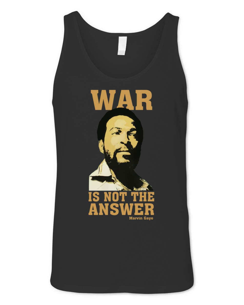 Marvin Gaye War is not the answer Unisex Jersey Tank