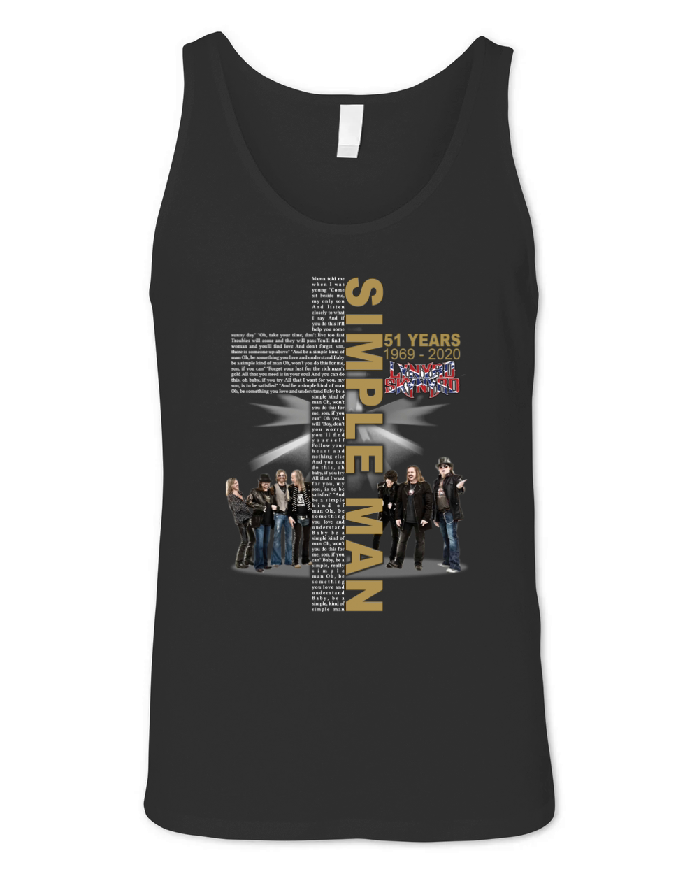 Simple Man lyric Cross 51 years 1969 2020 Lynyrd Skynyrd Unisex Jersey Tank