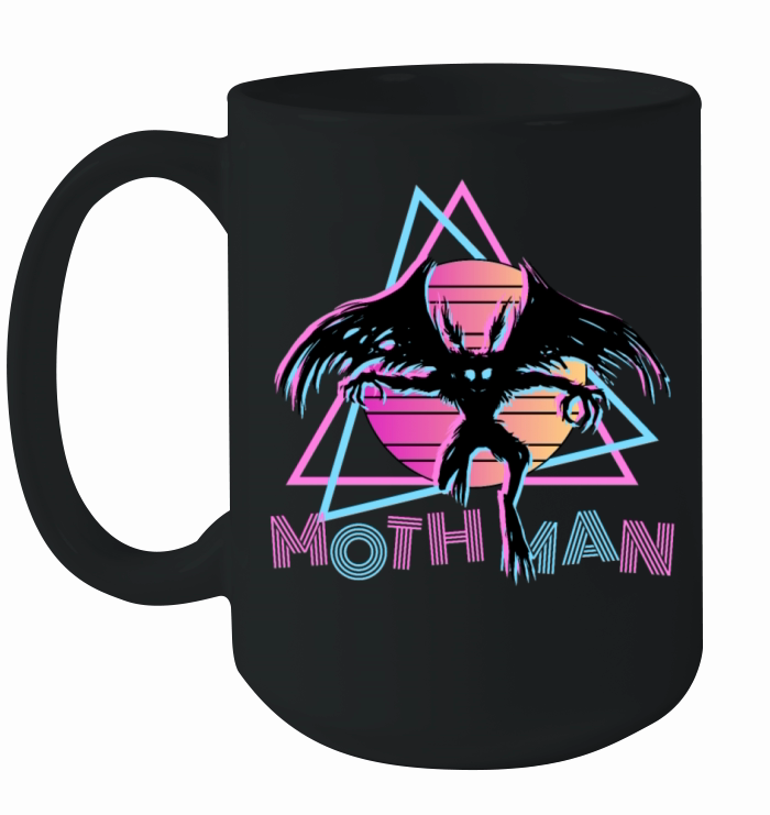 Mothman 80s Vibe Cryptid Cryptozoology Ceramic Mug
