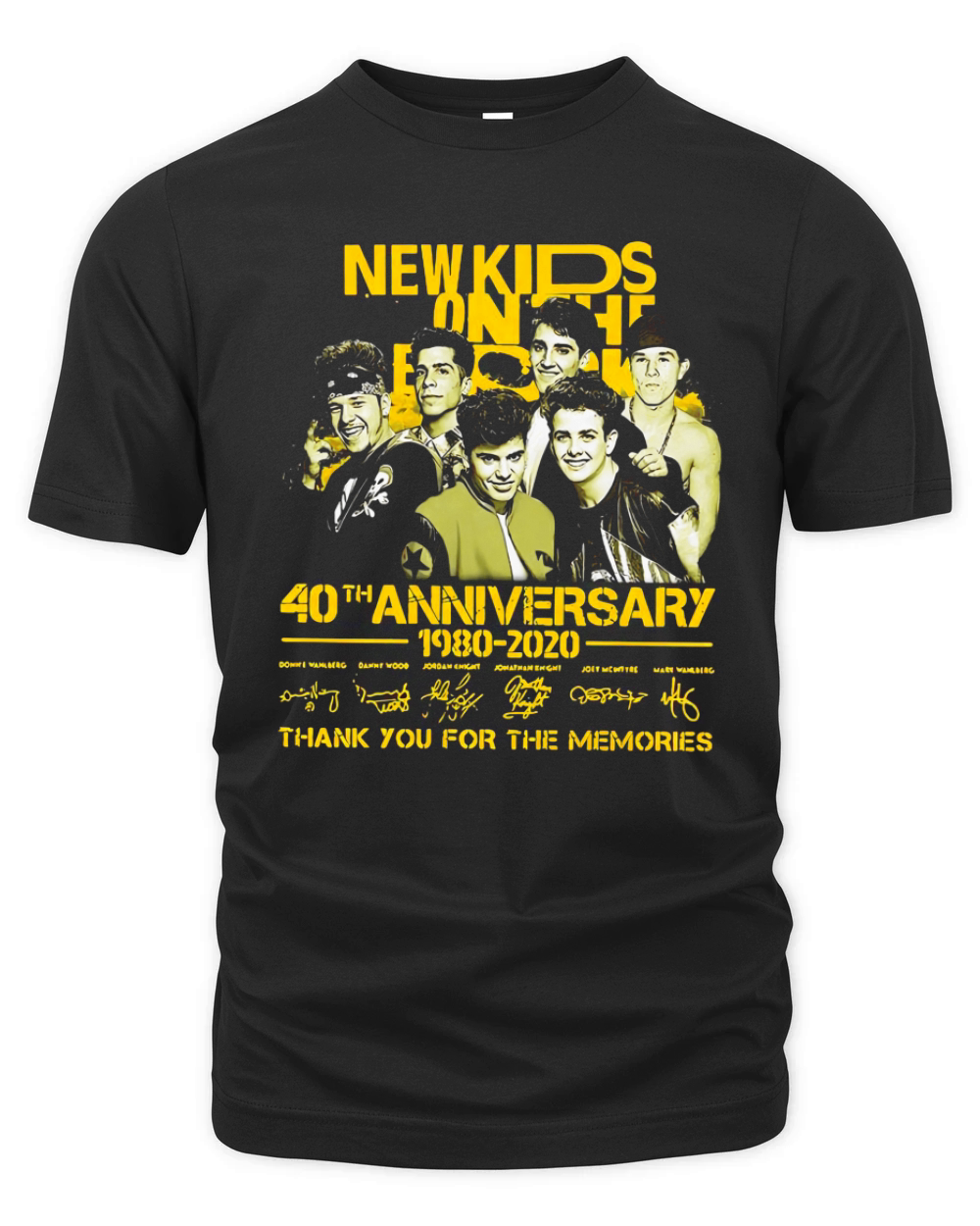 New Kids on the Block 40th anniversary 1980-2020 signatures shirt Organic Unisex T-shirt