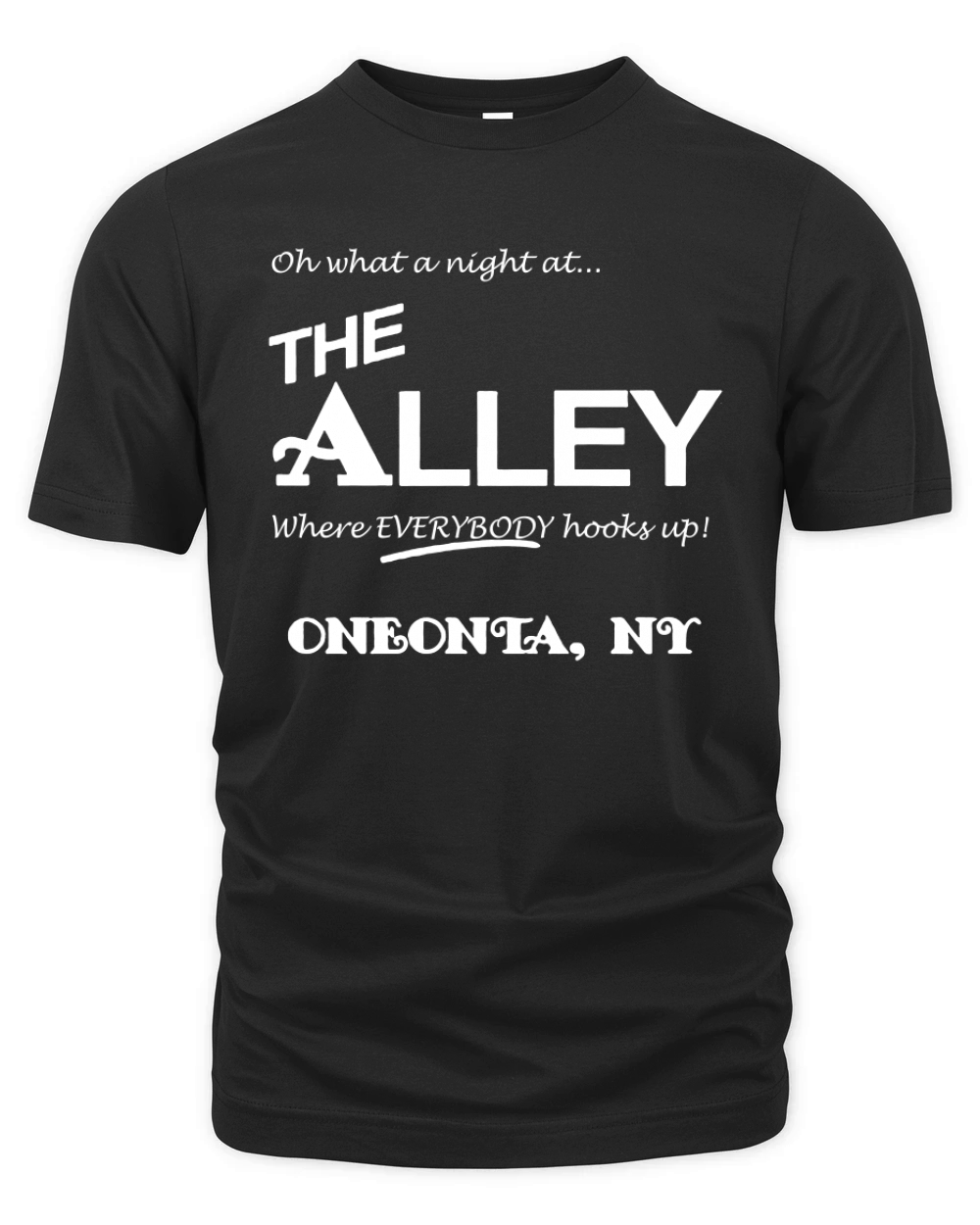 oneonta the alley t shirt 7t8 Black Organic Unisex T-shirt