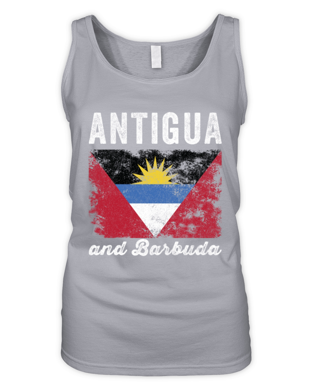 Antigua and barbuda Flag Distressed Organic Women's Tank Top