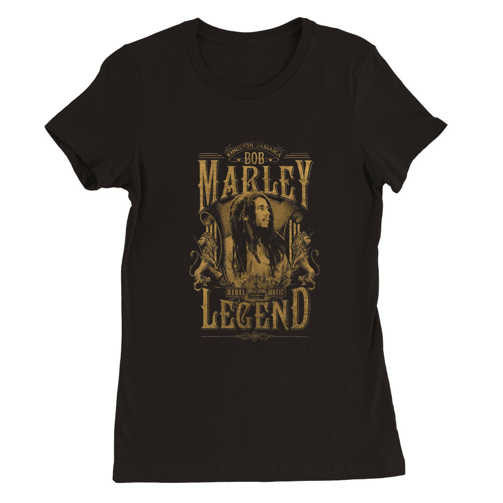 Bob Marley Juniors Legends Racer Back Premium Womens Crewneck T-shirt